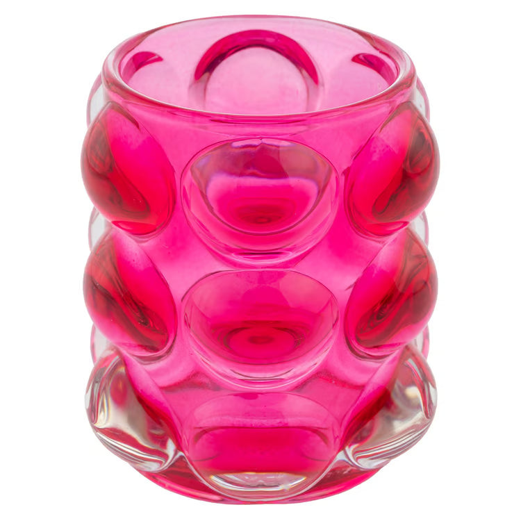 Lucia Hobnail Votive-Hot Pink
