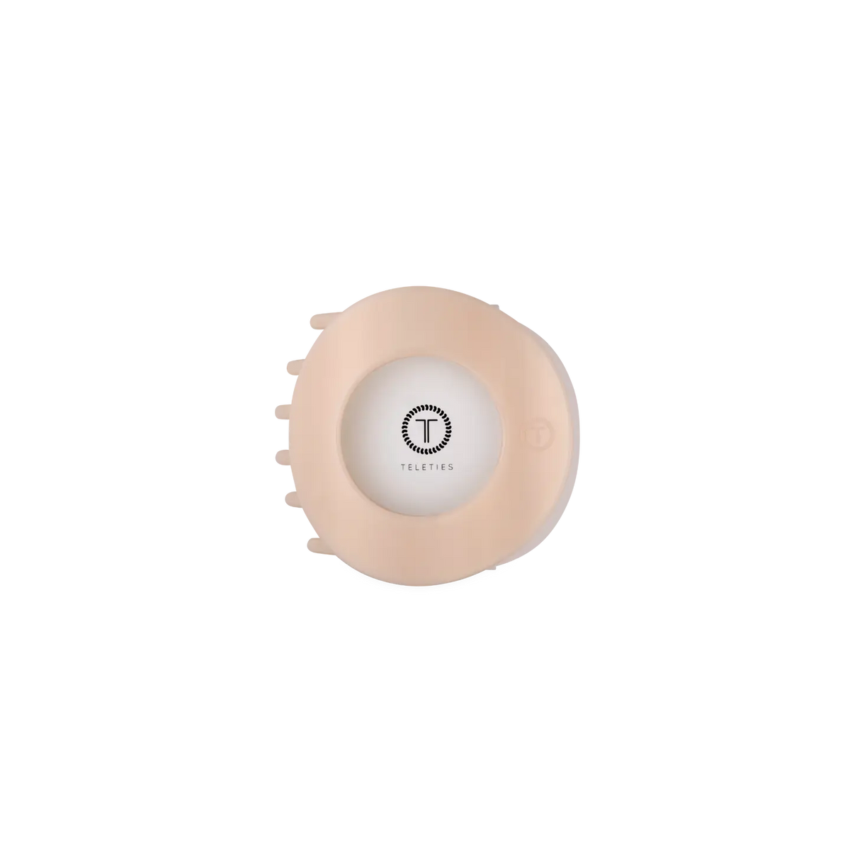 Flat Circle Hair Clip  - Almond Beige