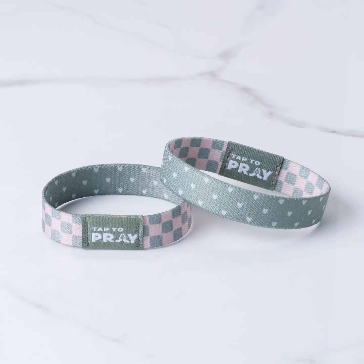 Tap To Pray Wristbands- Hearts & Checkers