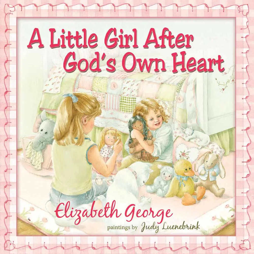 Book cover of 'A Little Girl After God's Own Heart' with illustrations of children playing.