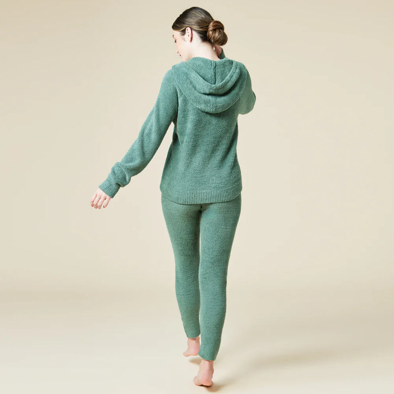 Solid Marshmallow Hoodie Lounge Set- Dusty Green