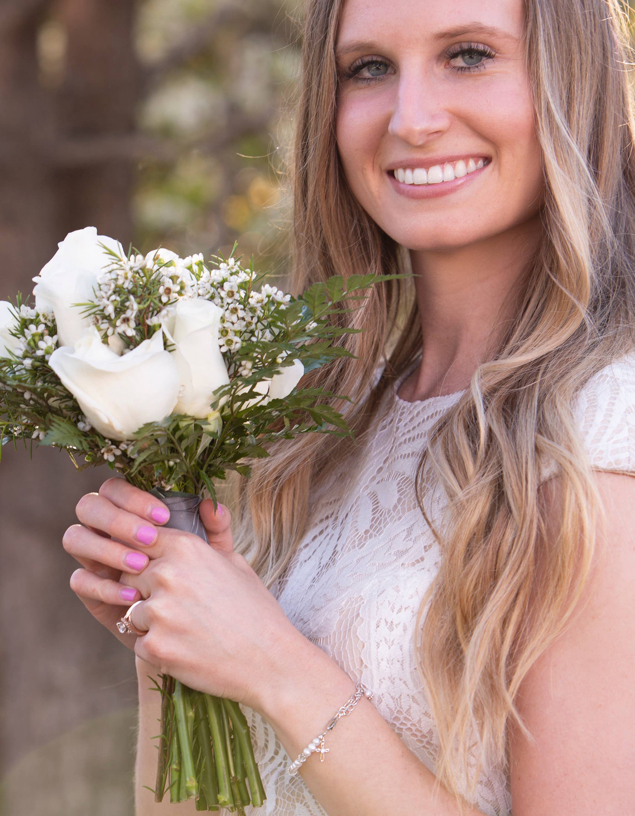 Girls Baby to Bride Sterling Silver Cross Baby Bracelet Gift