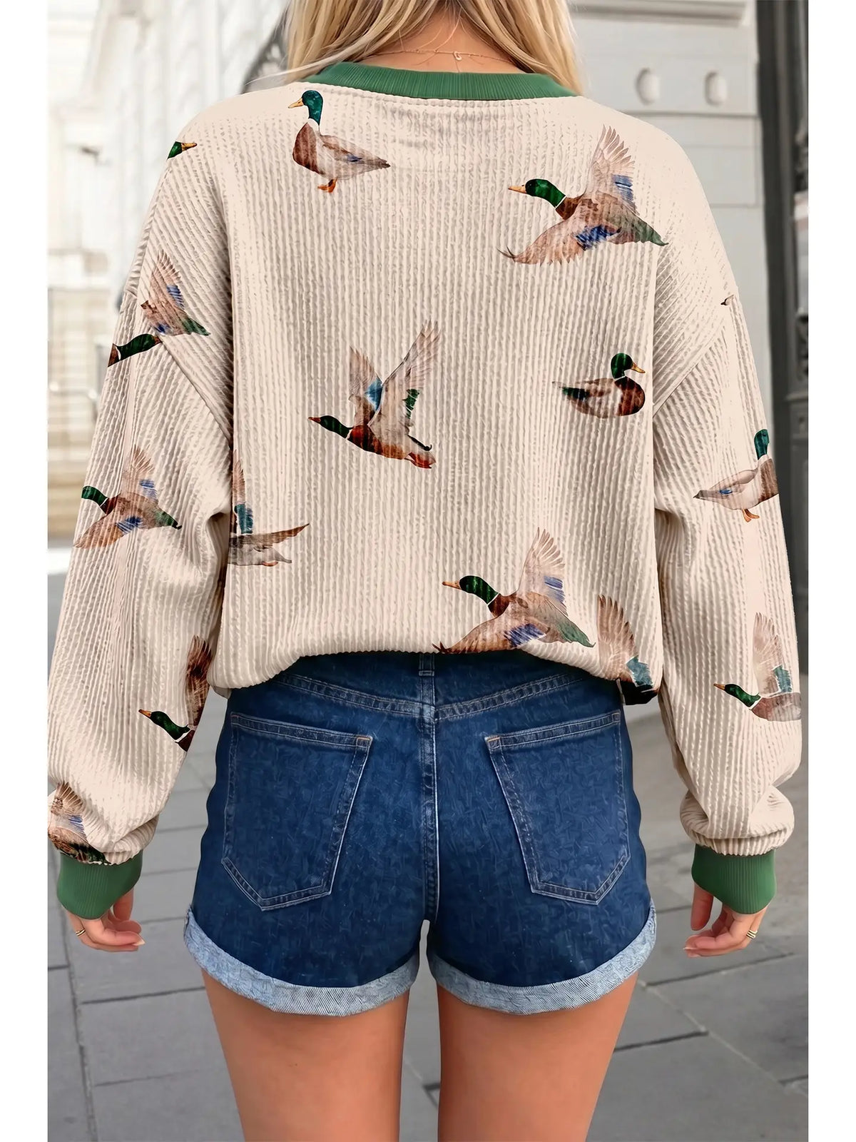 Mallard Round Neck Long Sleeve Top