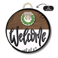 Classic Stain "Welcome" with room for a mini