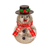 5" Led Snowman With Fabric Scarf Tabletop Decor