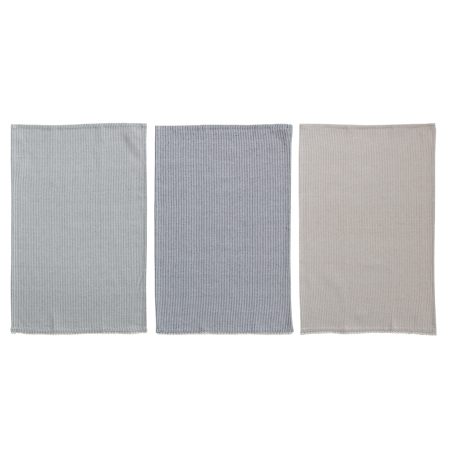 Woven Cotton Double Cloth Striped Kitchen Towels