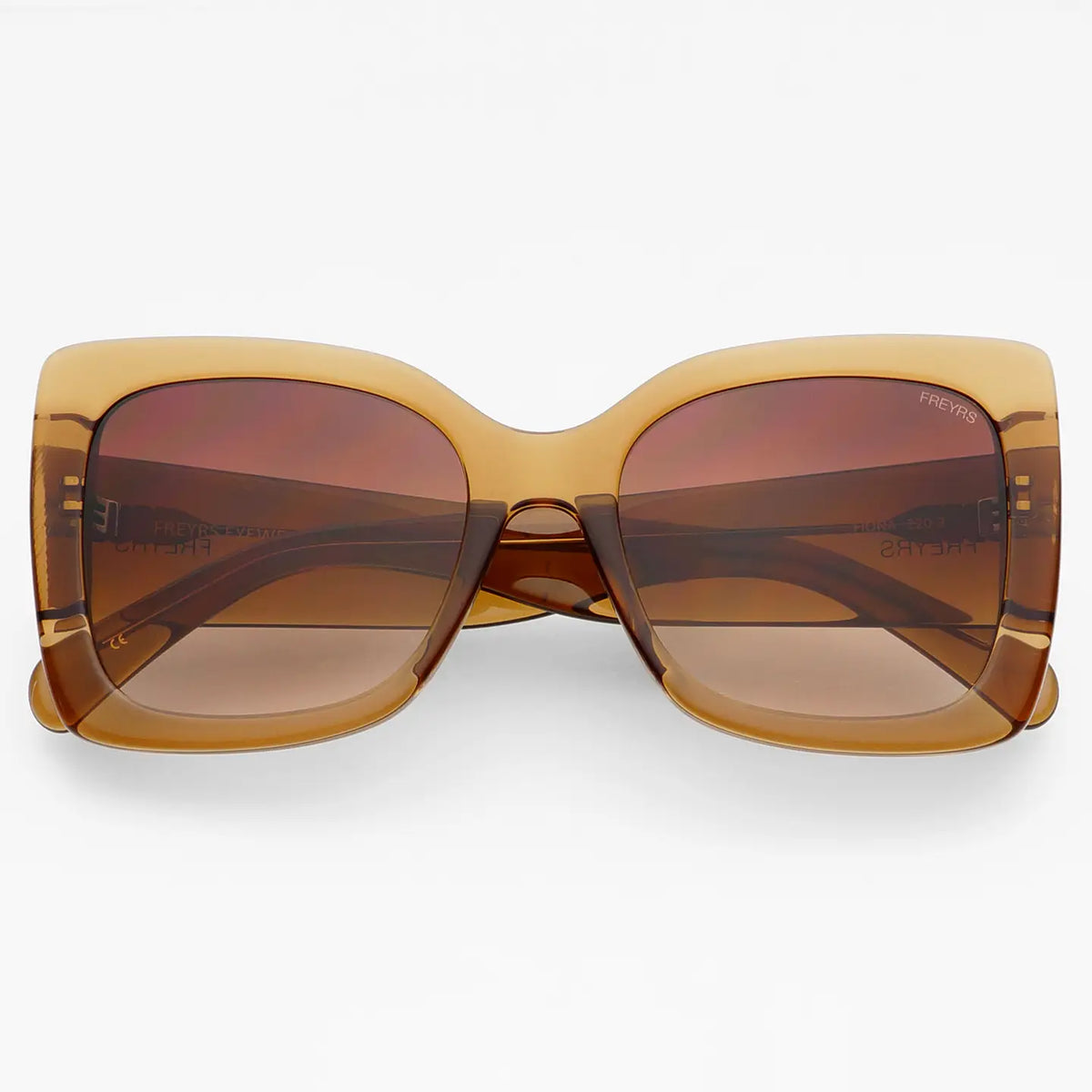 Fiona Oversized Womens Acetate Sunglasses: Brown 220-3
