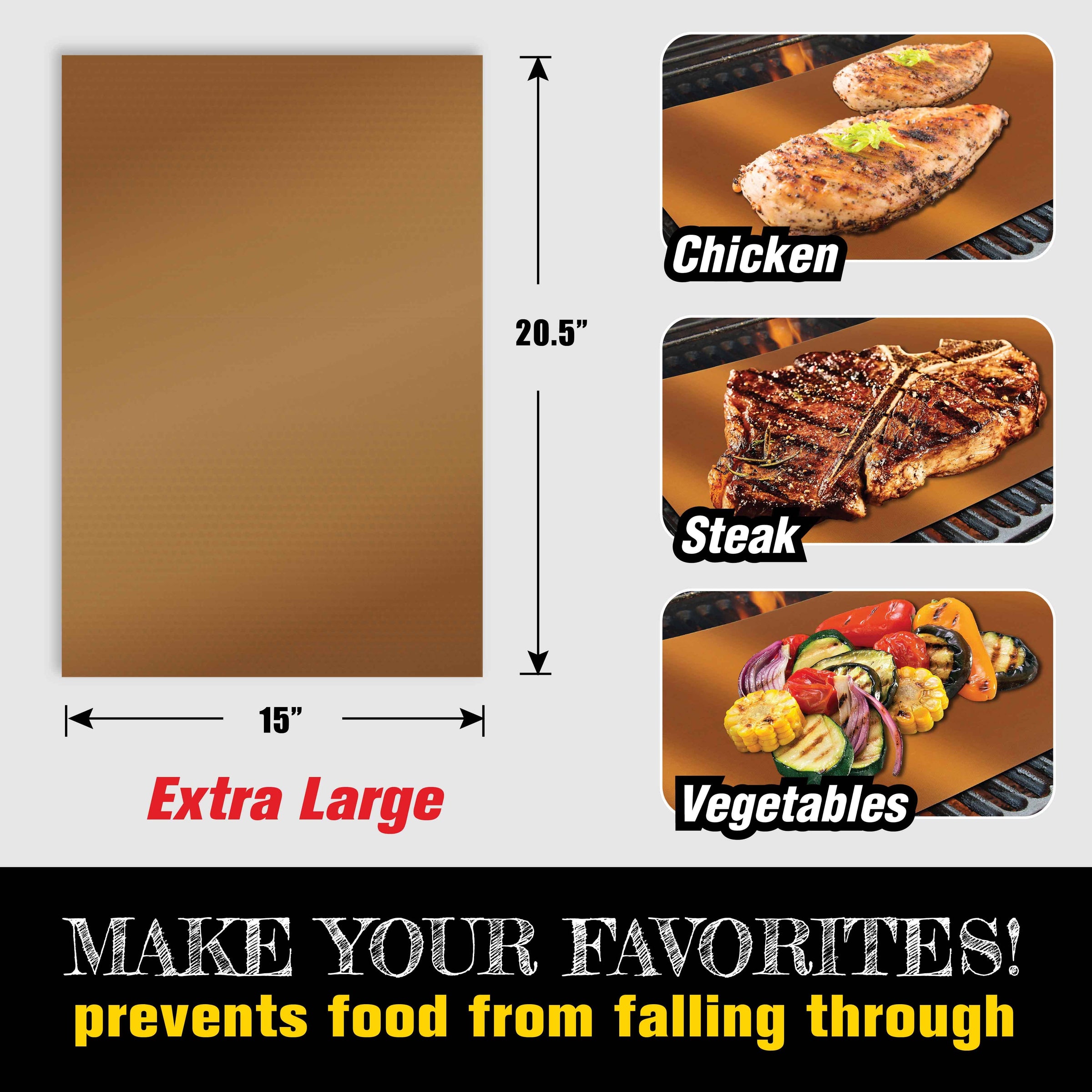 Non-Stick Copper Infused Reusable Pro Bake and Grill Mats