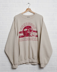 Arkansas Razorbacks Champion Helmet Sand Thrifted Sweatshirt
