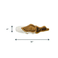 Natural Leather Quacker Rope Tug Dog Toy