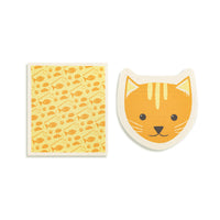 Cat Shaped Biodegradable Dish Cloths (Set Of 2)