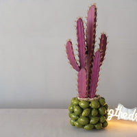 Stoneware Planter with 3D Limes