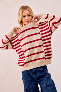 Stripe Combo Knit Top