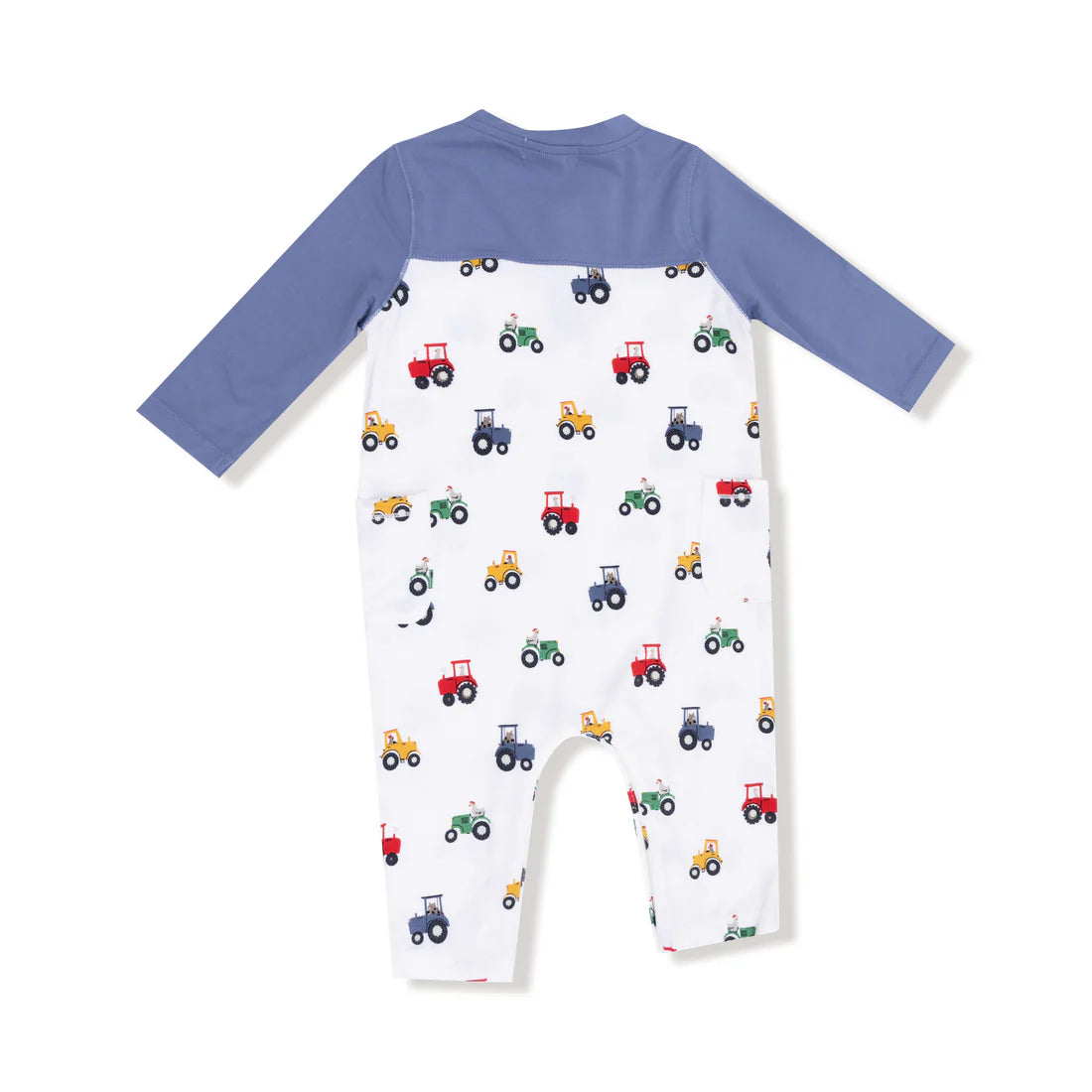 Romper With Contrast Sleeves- Mini Tractor