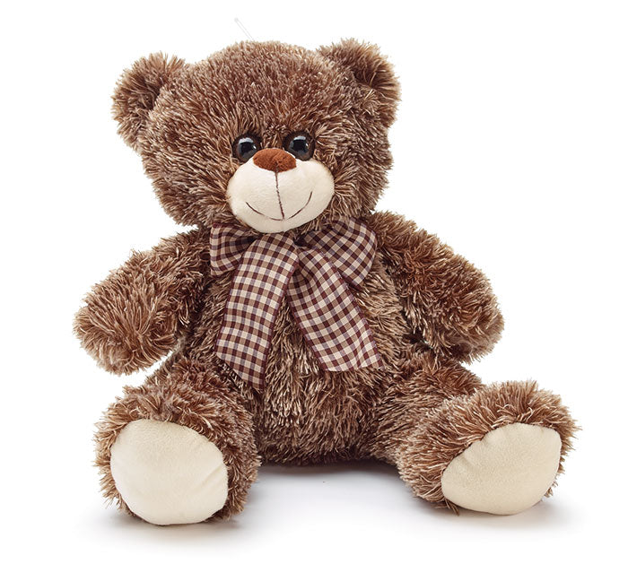 15" Sitting Brown Plush Bear