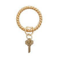 Braided Silicone O Ring Keychain