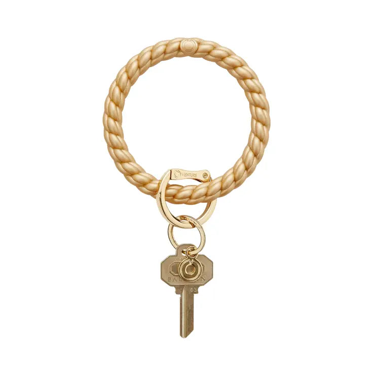 Braided Silicone O Ring Keychain