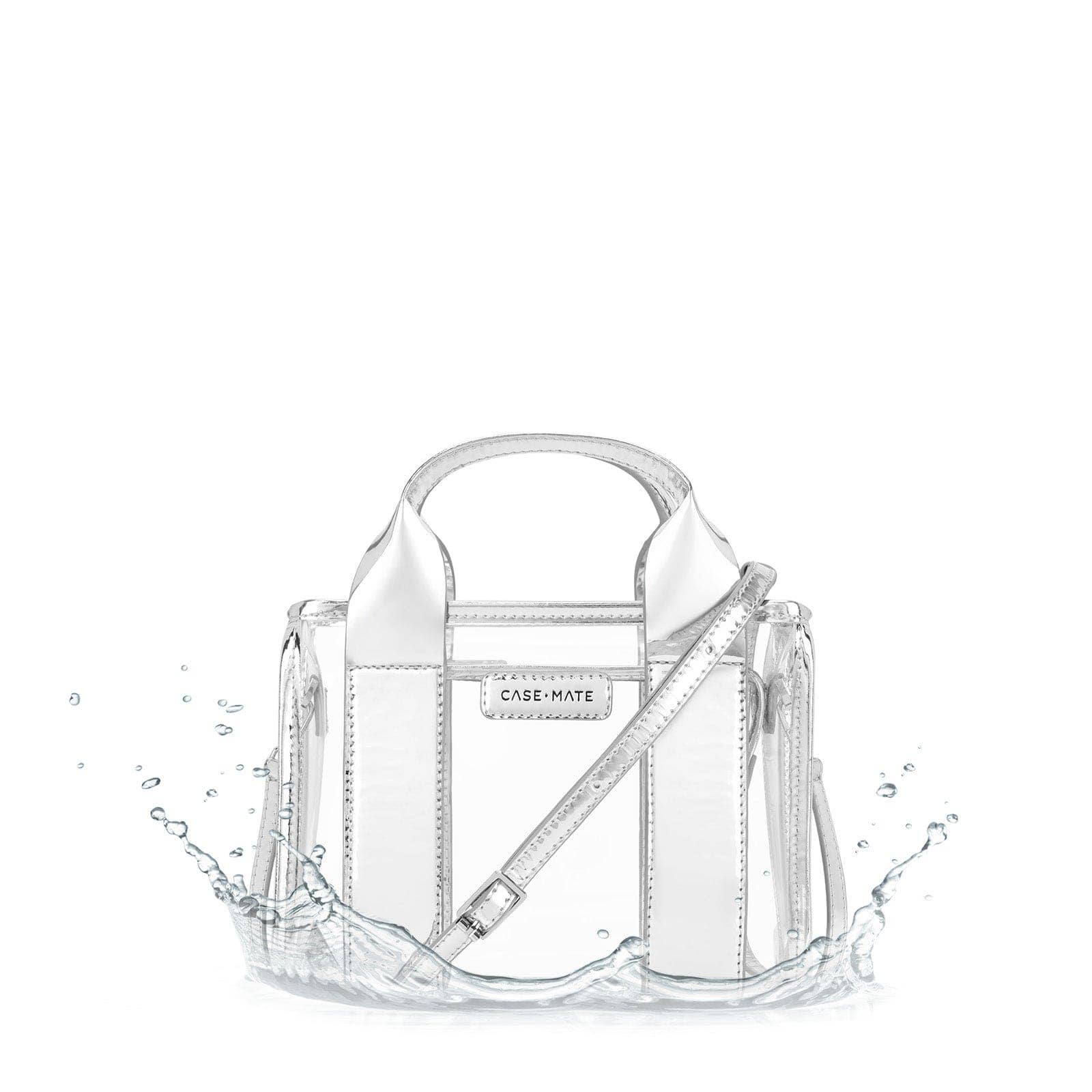 Case-Mate Clear Stadium Bag: Silver Chrome