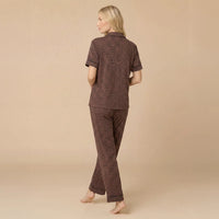 Aria Slim Notch Collar Capri PJ Set-Wild Espresso