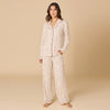 Aria- Slim Notch Collar PJ Set-Wild Almond
