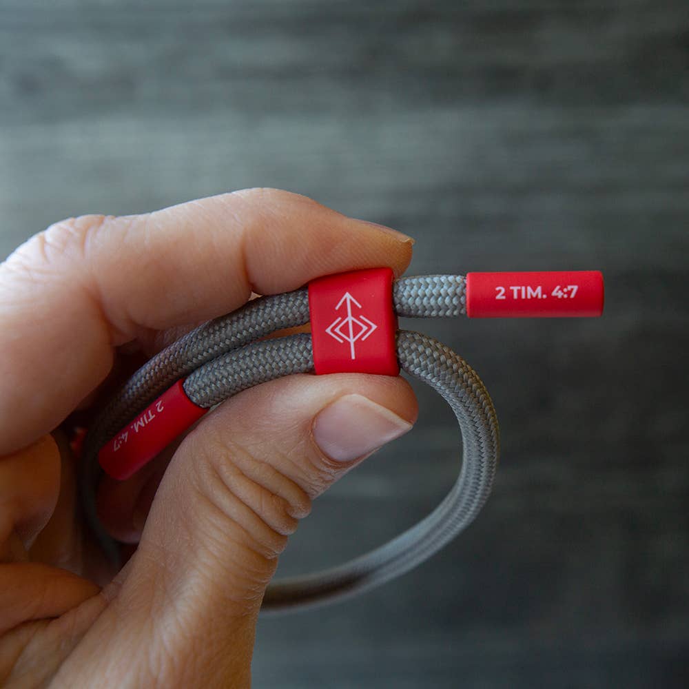 Strong To The End Christian Cord Bracelet