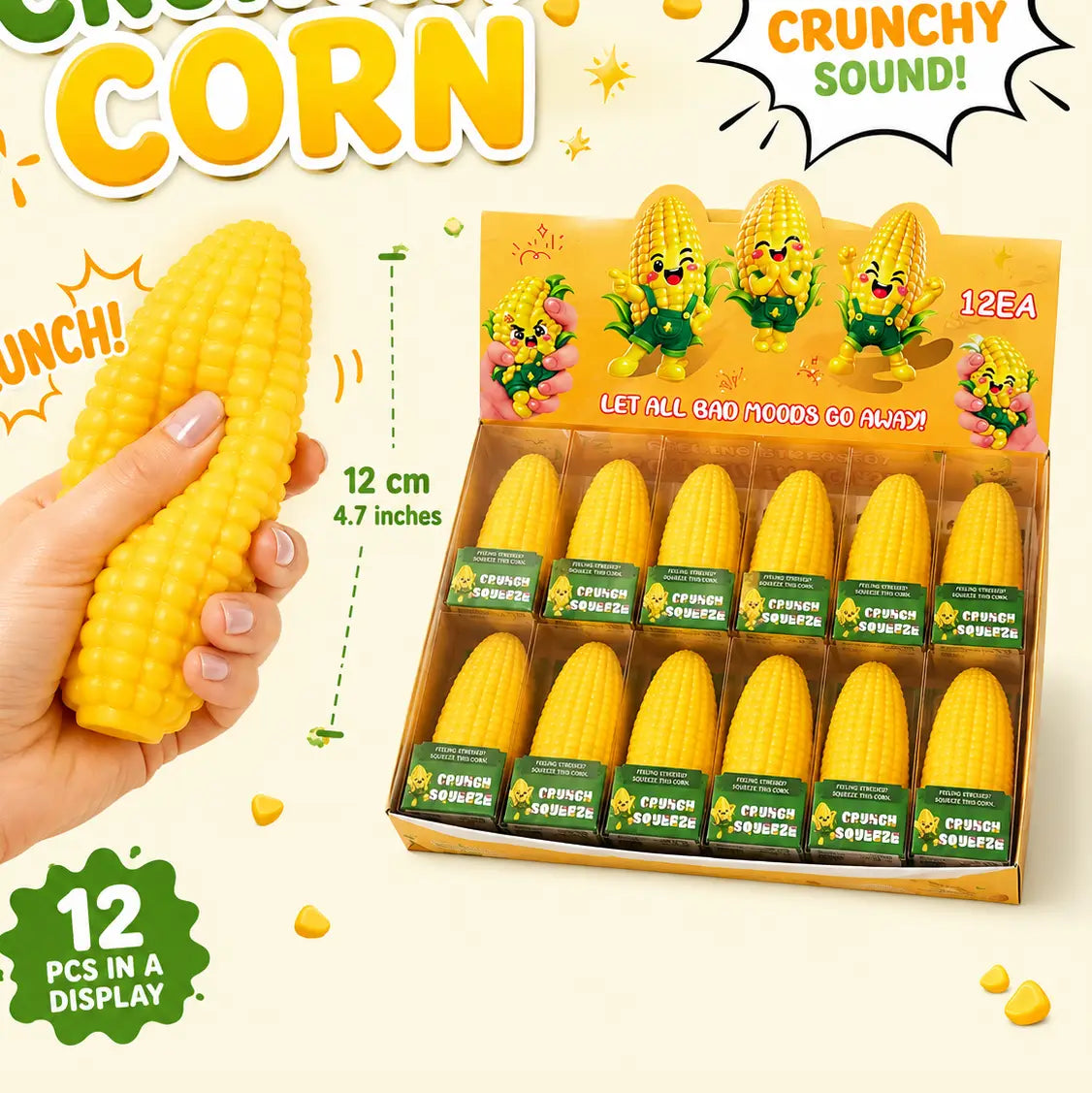 Crunchy Corn Squeeze Asmr Crunch Squishy Stress Toy