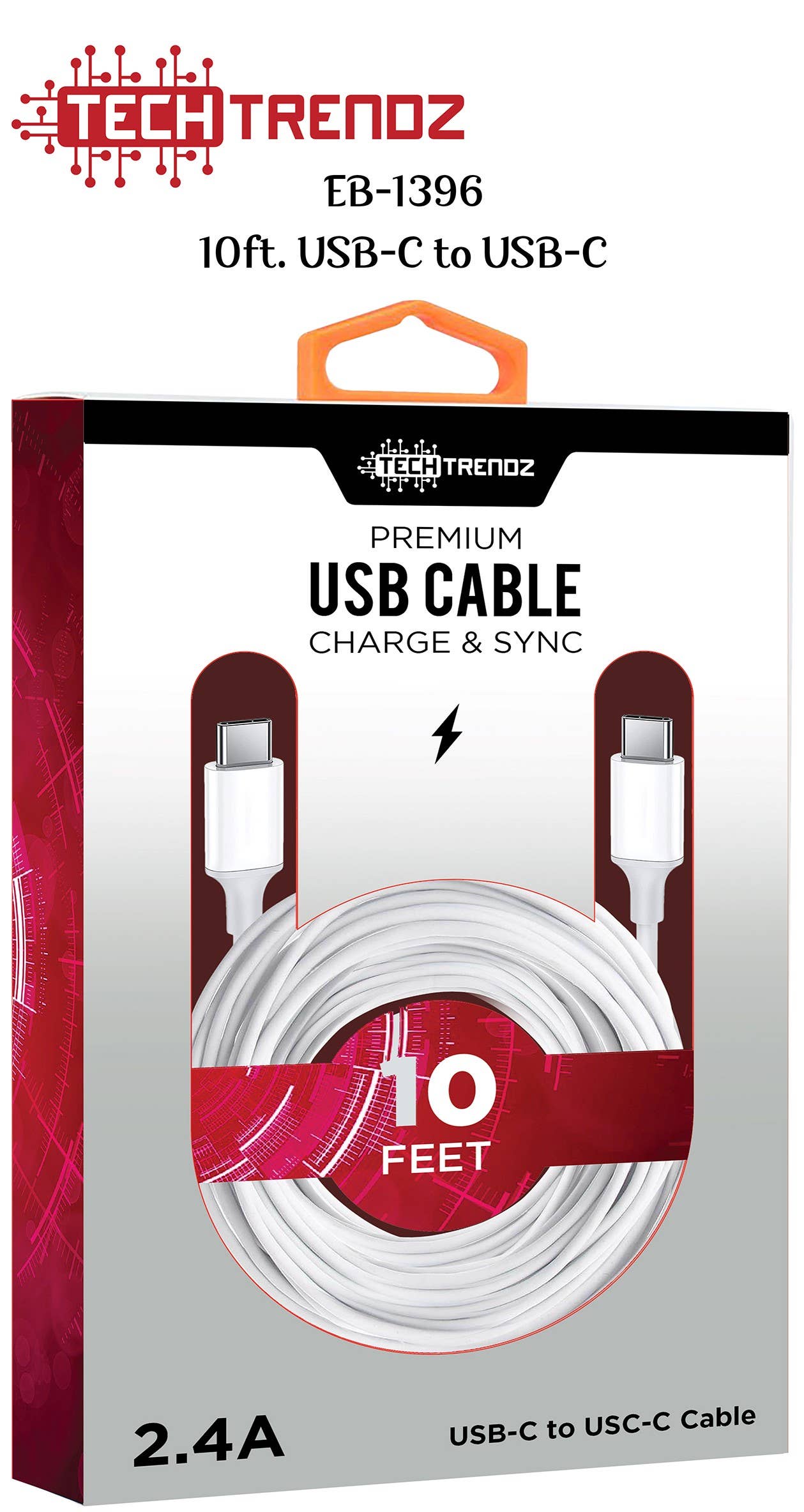 10FT. USB-C to USB-C Charging Cable