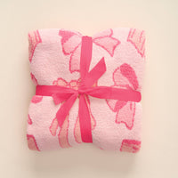 Cozy Dreams Luxe Blanket-Blushing Bows Pink