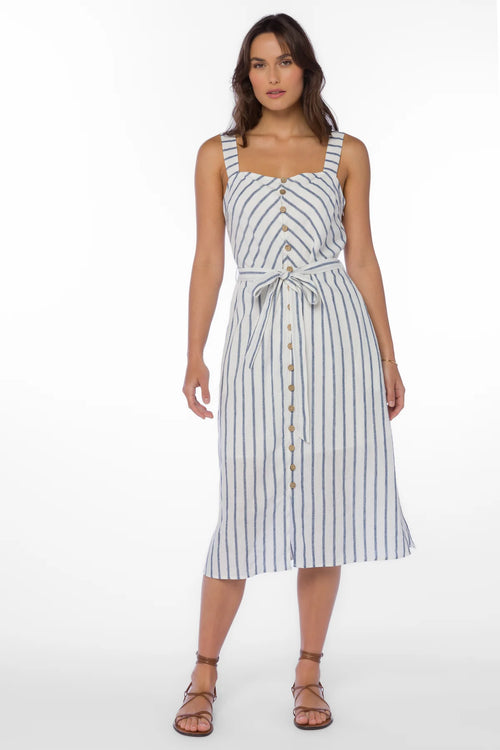 Amber, Navy Stripe Dress