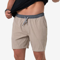 Athletic Short - Heather Khaki - Venado Camo Liner-5.5" Inseam