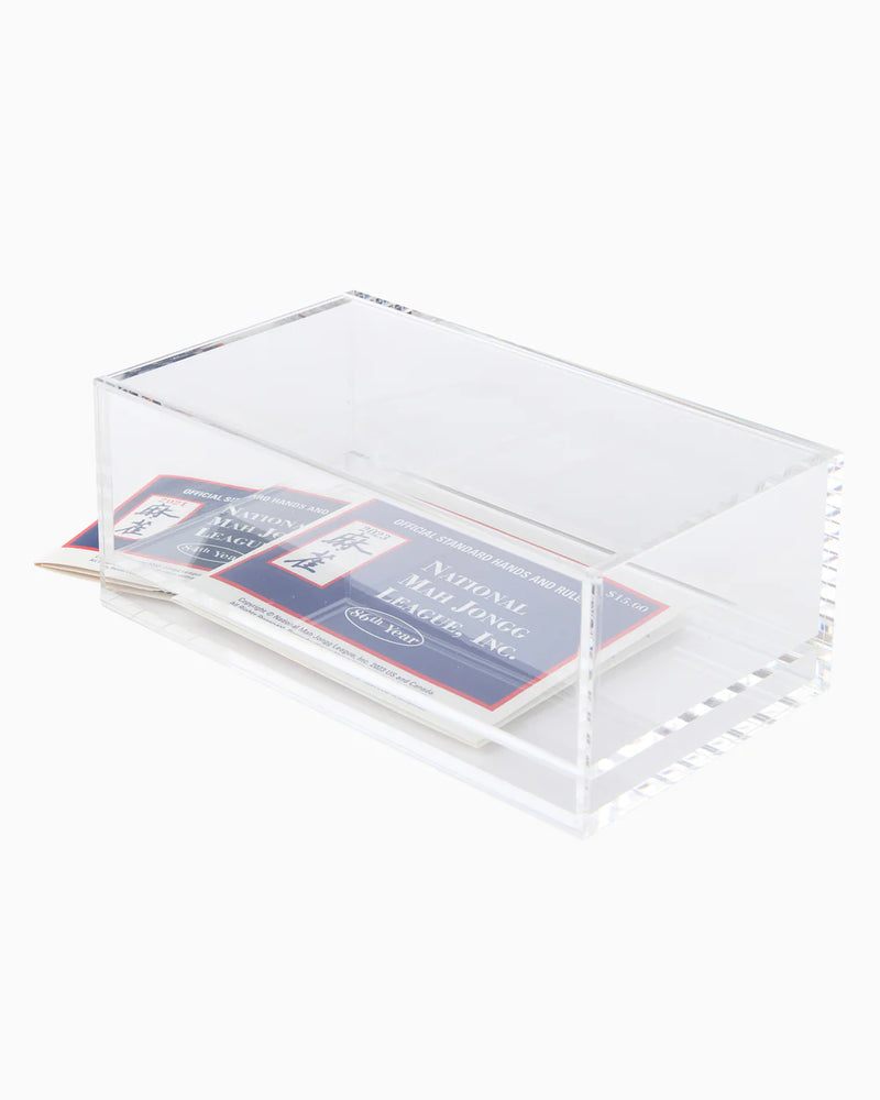 Mahjong Acrylic Box With Clear Lid