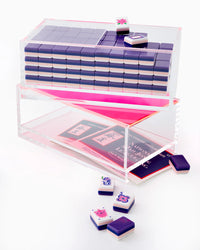 Mahjong Acrylic Box With Clear Lid