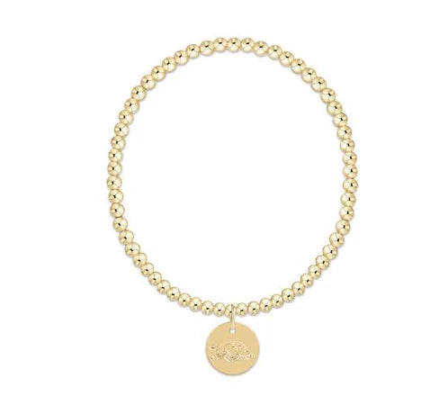 eCOLLEGIATE Extends Classic Gold 3MM Bracelet-University Of Arkansas