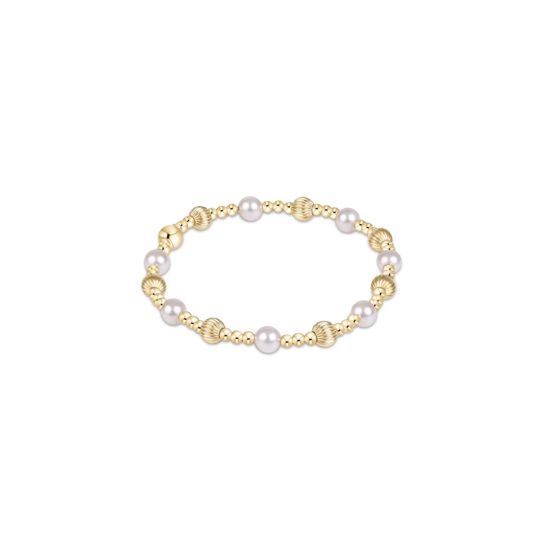 Extends Dignity Sincerity Gold 5mm Bracelet-Pearl