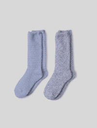 CozyChic 2 Pair Sock Set-Snow Drop Multi