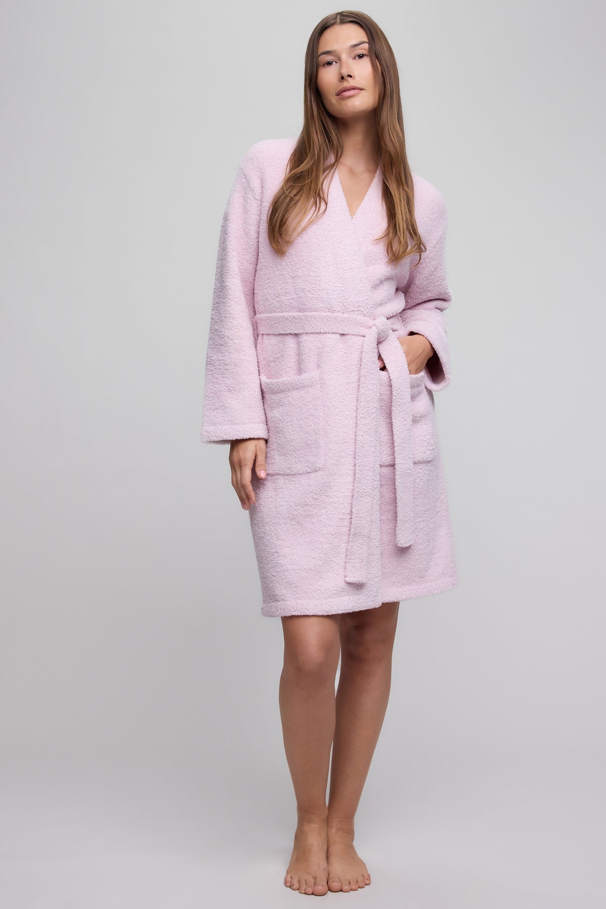 Cozy Chic Solid Robe - Petal