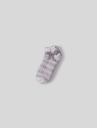 Cozy Chic Heathered Stripe Ankle Sock Set-Dove Gray Multi