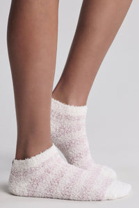 Cozy Chic Heathered Stripe Ankle Sock Set