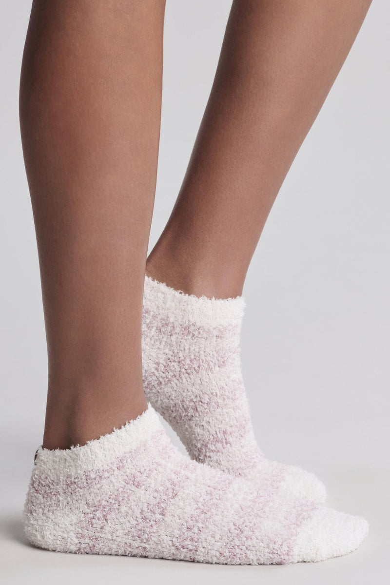 Cozy Chic Heathered Stripe Ankle Sock Set