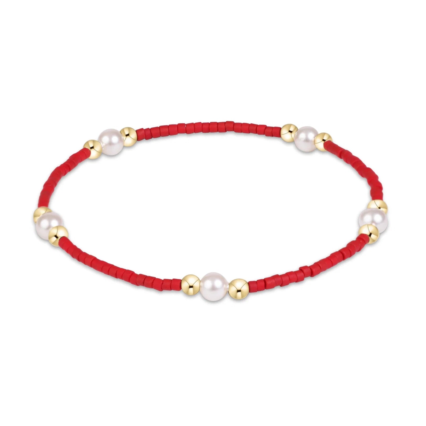 Gameday Hope Purpose Pearl Bracelet - Crimson