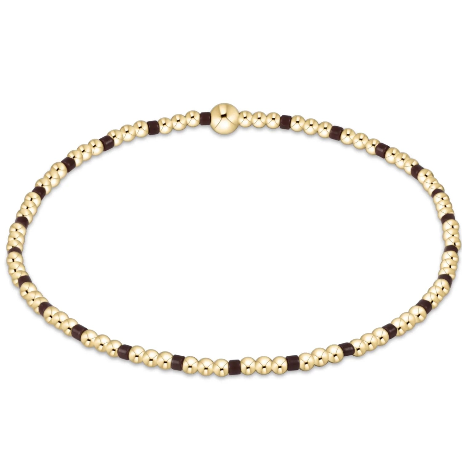 Hope Sincerity 2mm Bead Bracelet- Chocolate