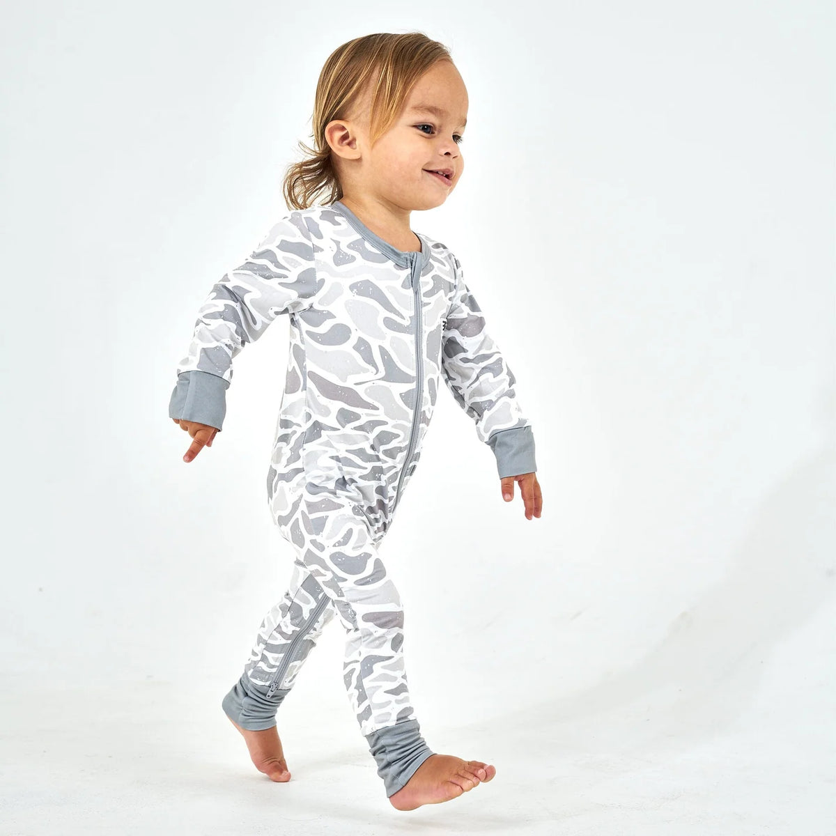 Baby Zip Up-White Camo