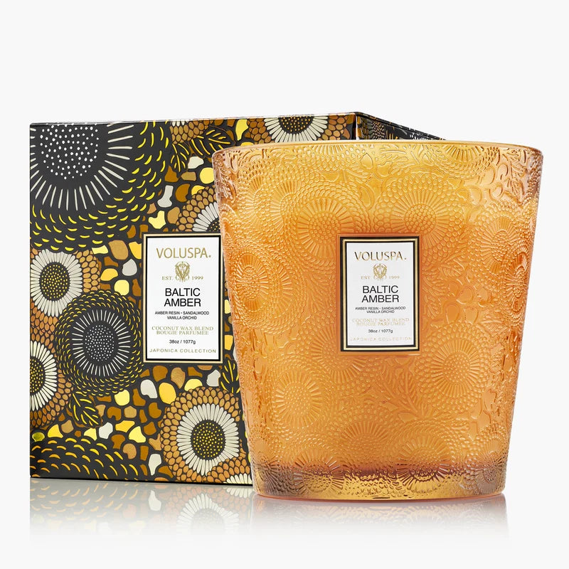 Baltic Amber 3 Wick Hearth Candle