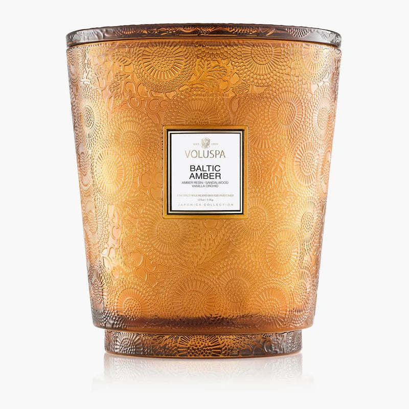 Baltic Amber 5 Wick Hearth Candle