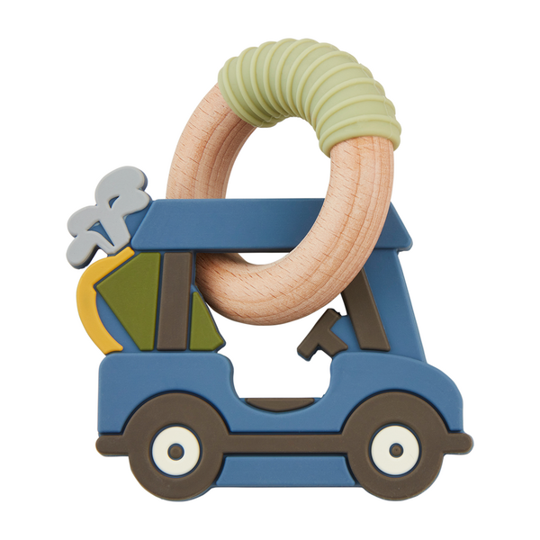Blue Golf Cart Silicone Teether