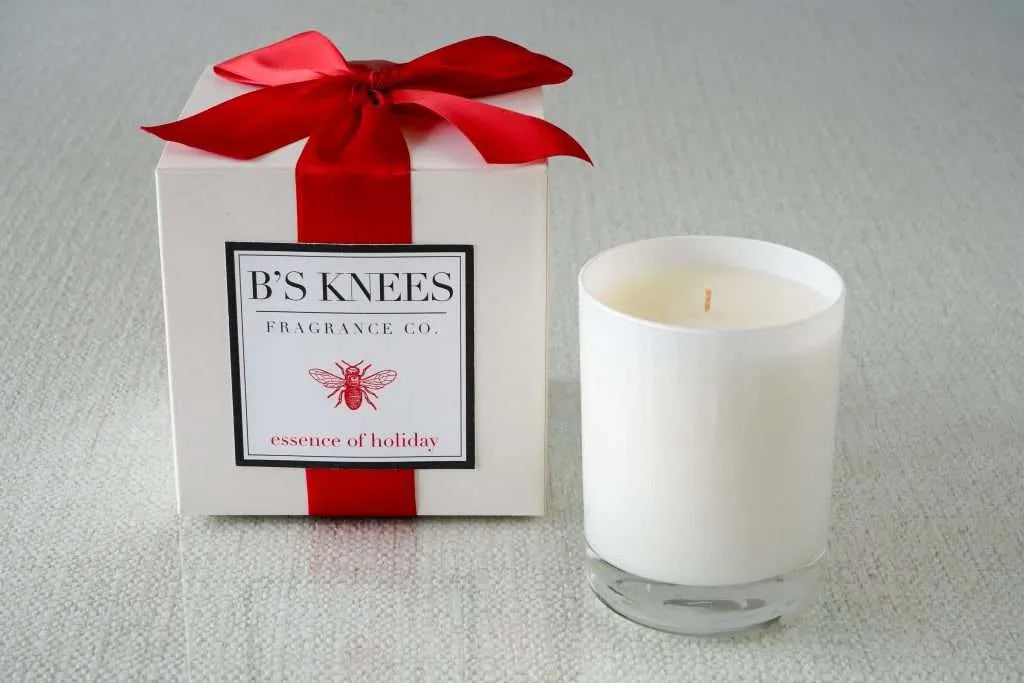 Essence Of Holiday-1 Wick White Glass