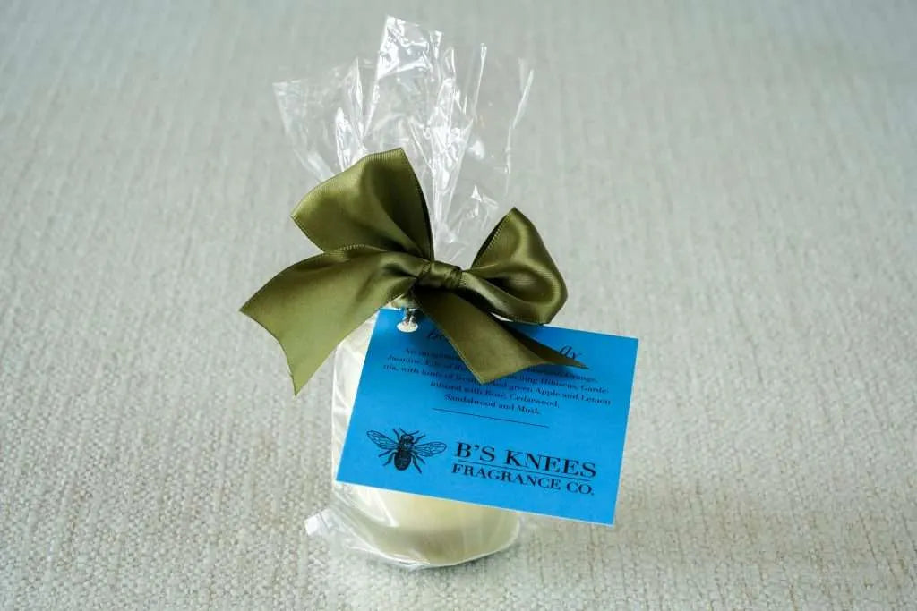Bonzai Butterfly-White Frostsed Glass Votive