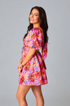 Hannah Elastic Waist Mini Dress- Daisy Days
