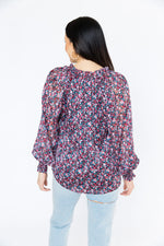 Haddie Long Sleeve Blouse- Passion Punch