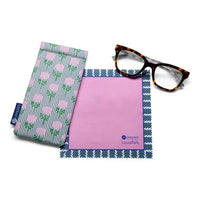 Buzzworthy-Tortoise/Marigold Ticking Stripe Pink Reading Glasses